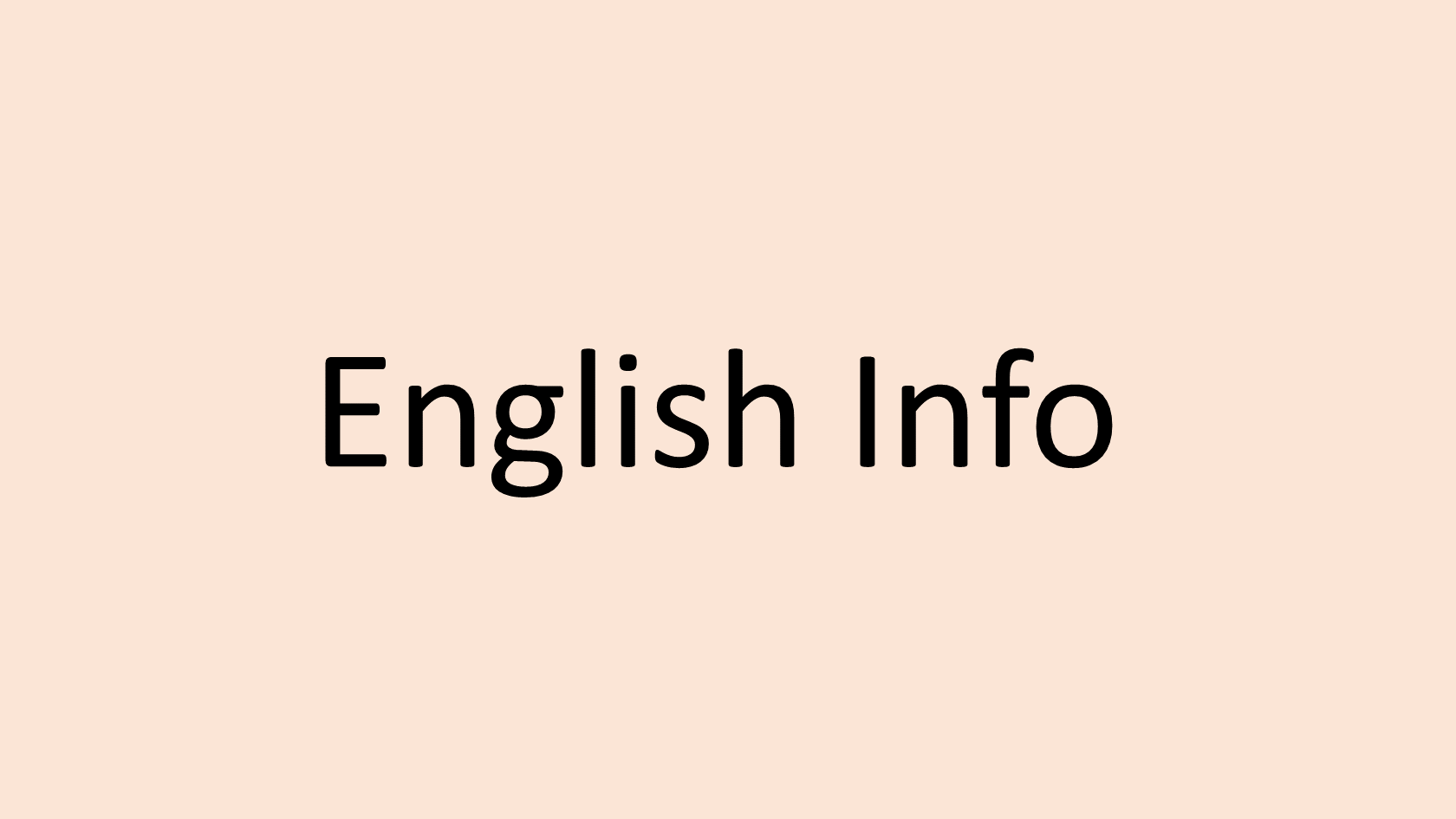 English information
